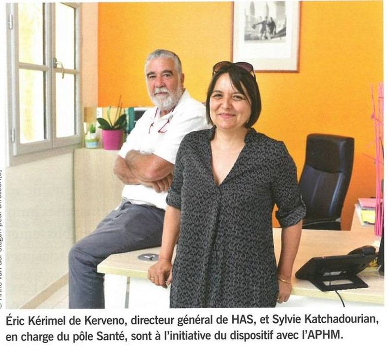 Eric Kérimel de Kerveno DG d'HAS & Sylvie Katchadourian Directrice du Pôle santé